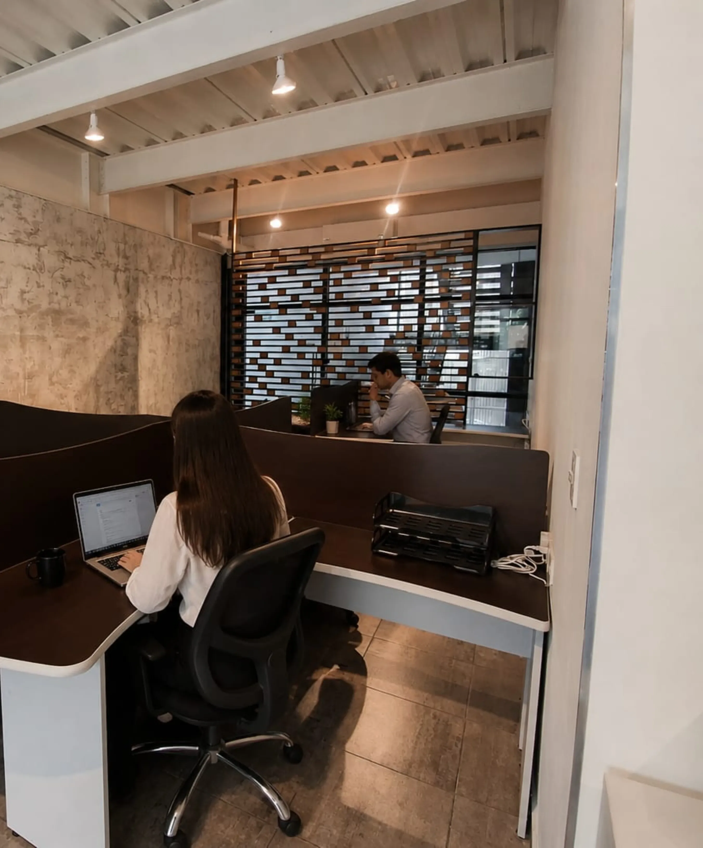 Área de coworking con estaciones de trabajo en TG | WORKLAB